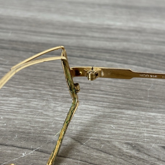 Cazal Sunglasses Model 956 Gold Made In Germany *Vintage* Authentic *FRAME ONLY* - Picture 6 of 10